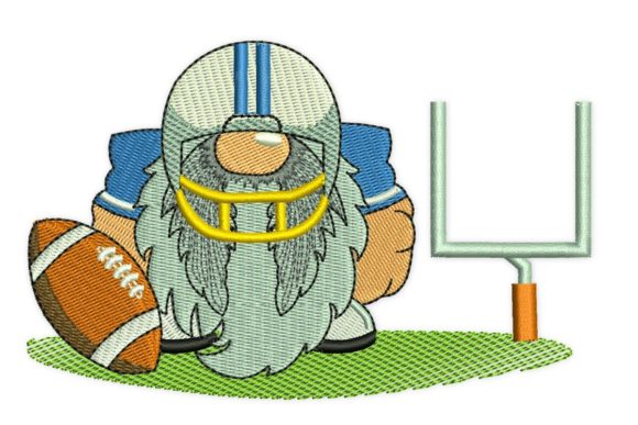 Football Gnome Embroidery Design