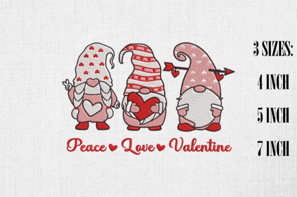 Gnomes Peace Love Valentine