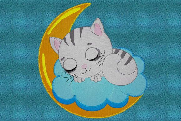 Kitten Sleeping on the Clouds