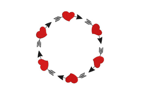 Wreath with Arrows and Hearts